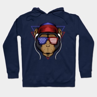 Monkey America flag Hoodie